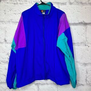 |VTG| BEALL’S 90’s Sport Color Block Windbreaker Full Zip Jacket